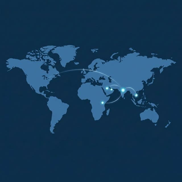 Global distribution map highlighting India, Middle East, Africa, and Southeast Asia
